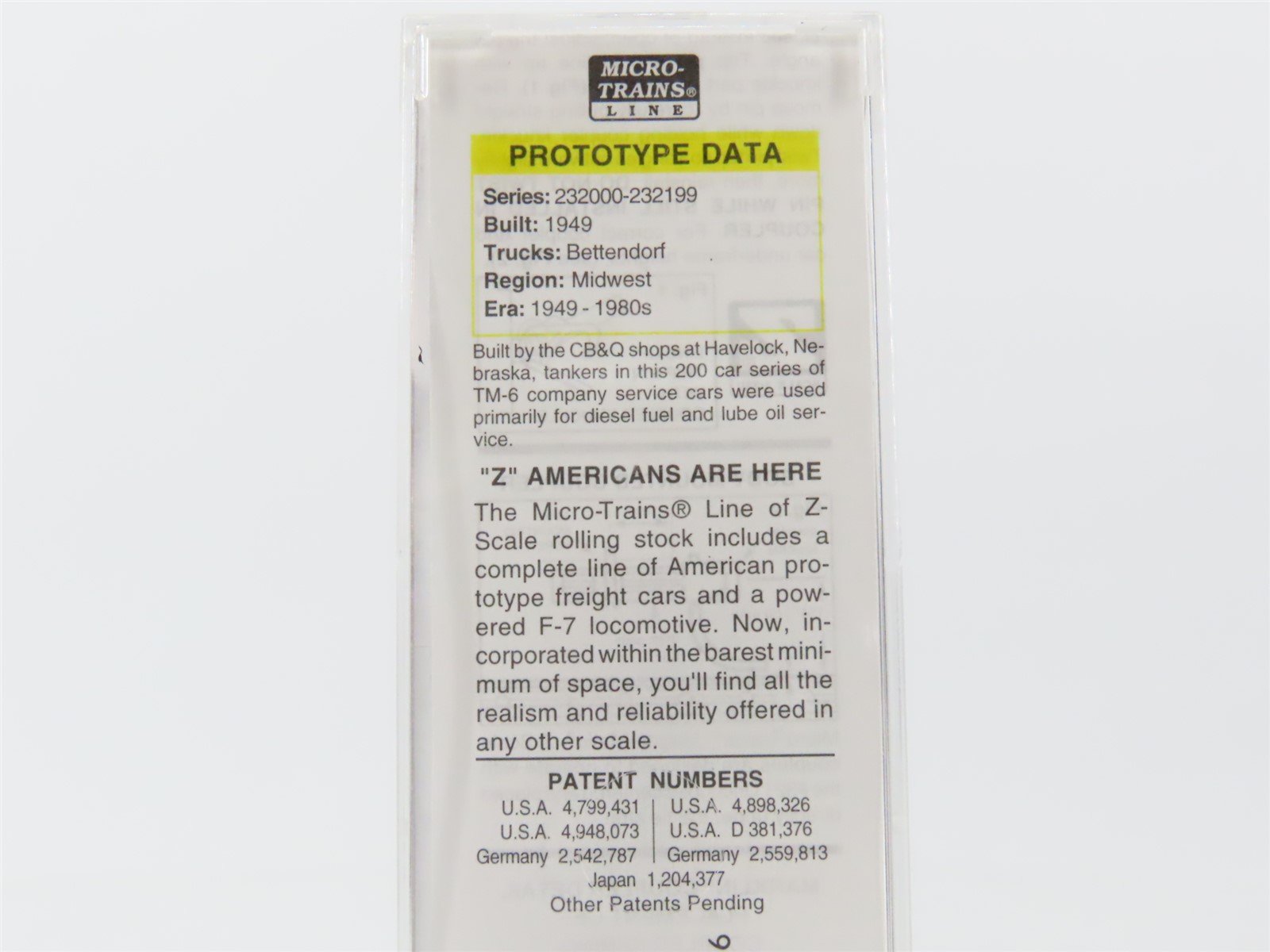 Z Micro-Trains MTL 53000070 CBQ Burlington 39' Single Dome Tankcar #232076