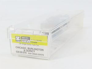Z Micro-Trains MTL 53000070 CBQ Burlington 39' Single Dome Tankcar #232076