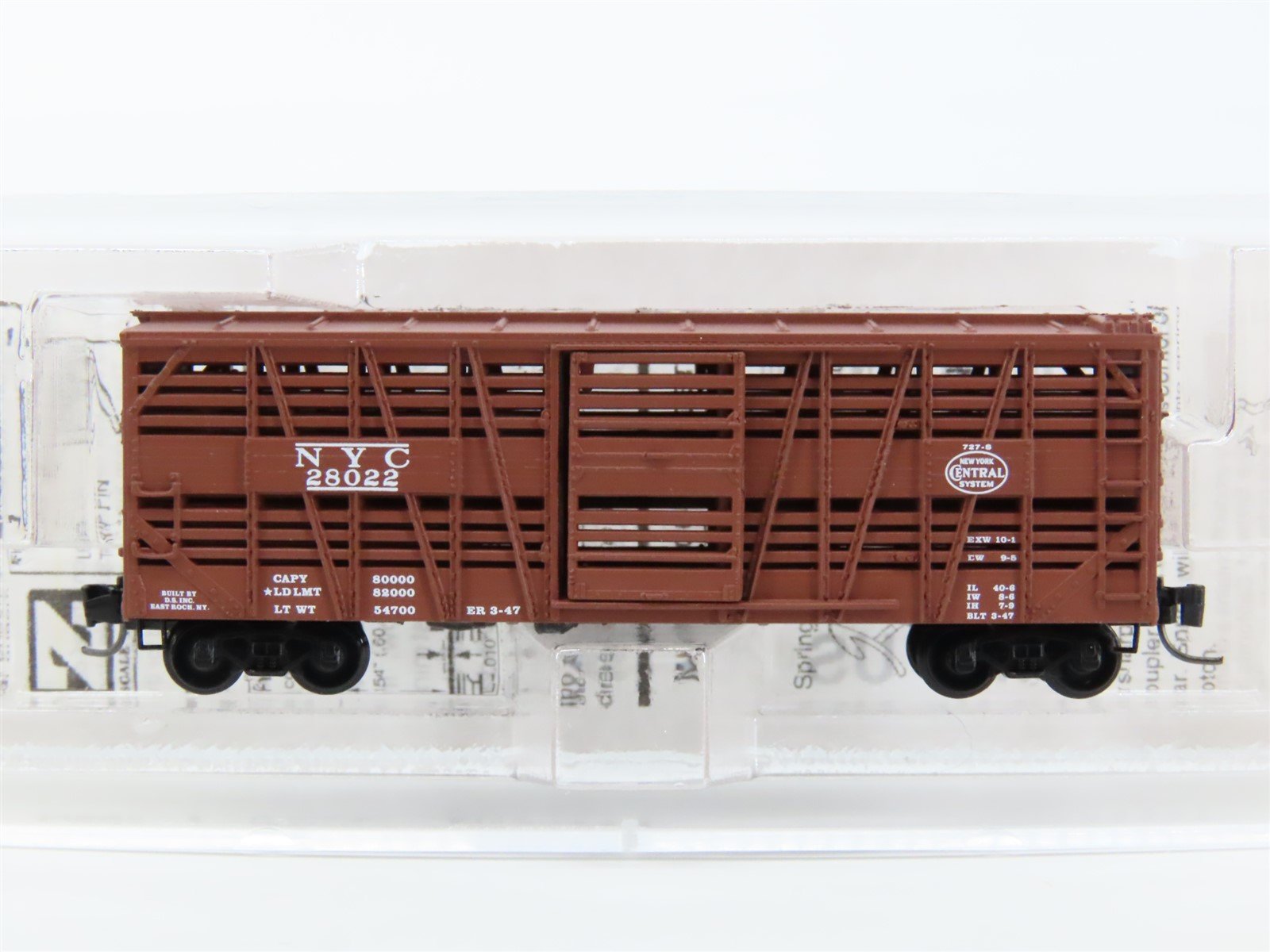 Z Micro-Trains MTL 13806-2 NYC New York Central 40' Despatch Stock Car #28022