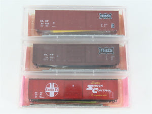 LOT of 3 N Scale Roundhouse SLSF/ATSF Railways 50' Boxcar Kits