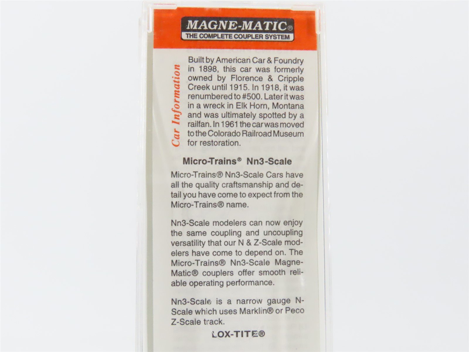 Nn3 Scale Micro-Trains MTL 15110 Montana Southern 30' Wood Boxcar #500