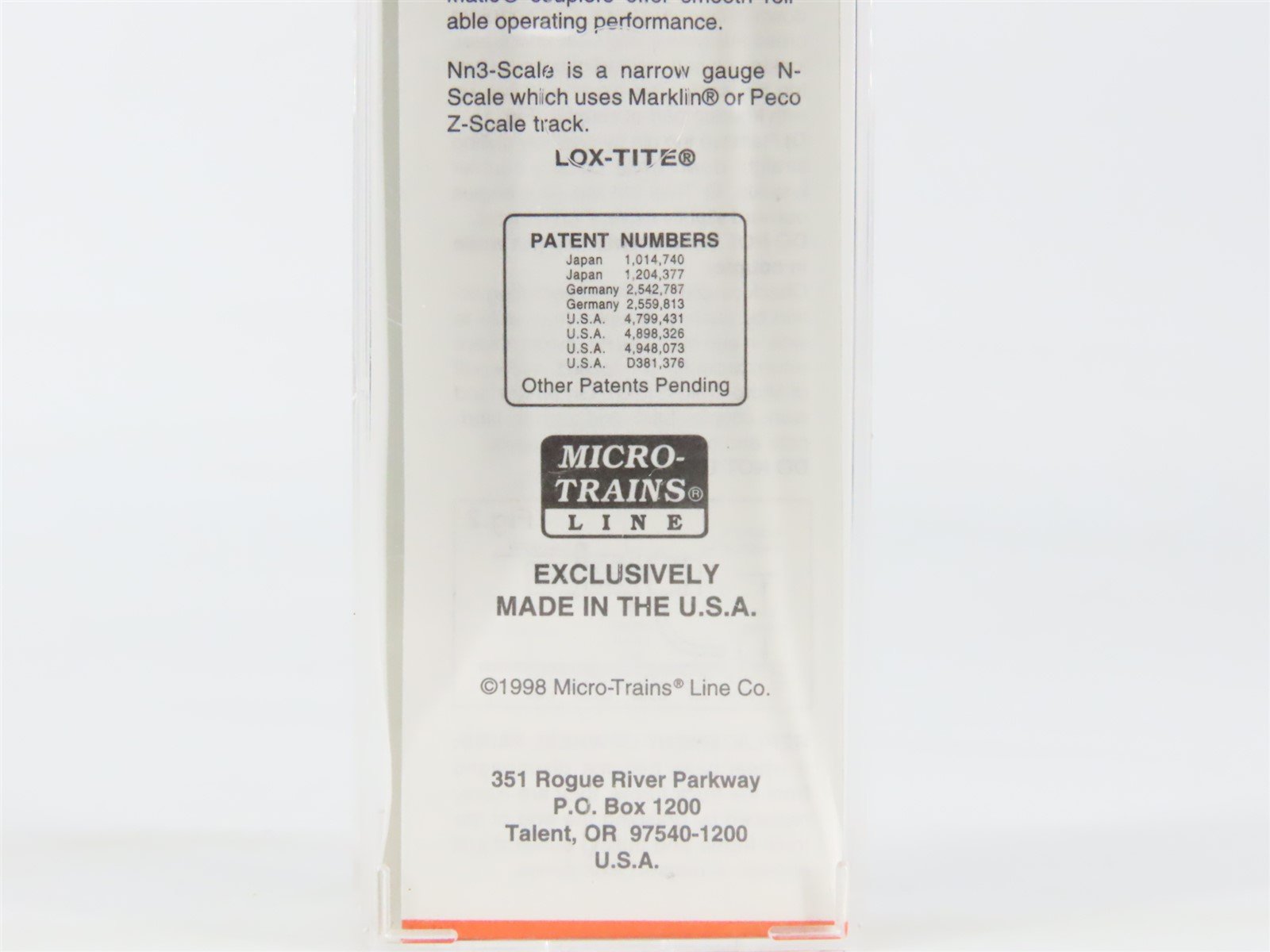 Nn3 Scale Micro-Trains MTL 15110 Montana Southern 30' Wood Boxcar #500