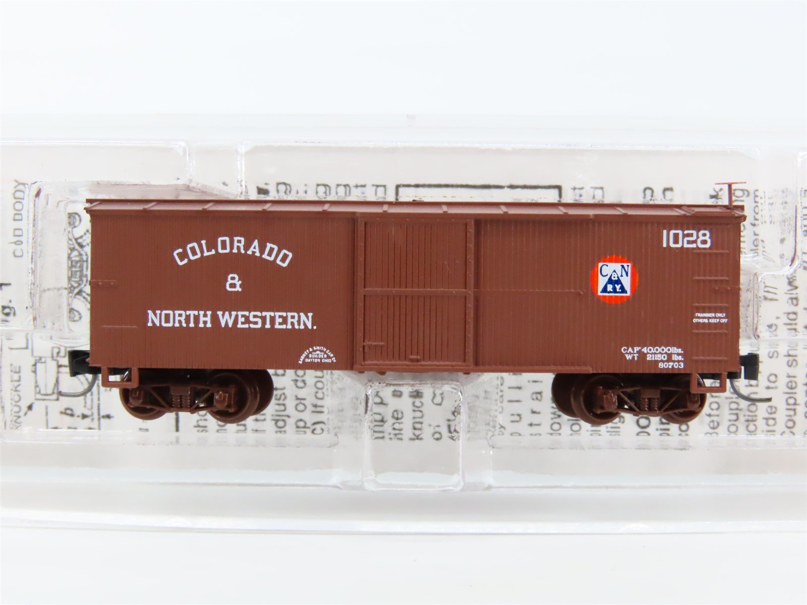 Nn3 Scale Micro-Trains MTL 15108 C&N Colorado & Northwestern 30' Boxcar #1028