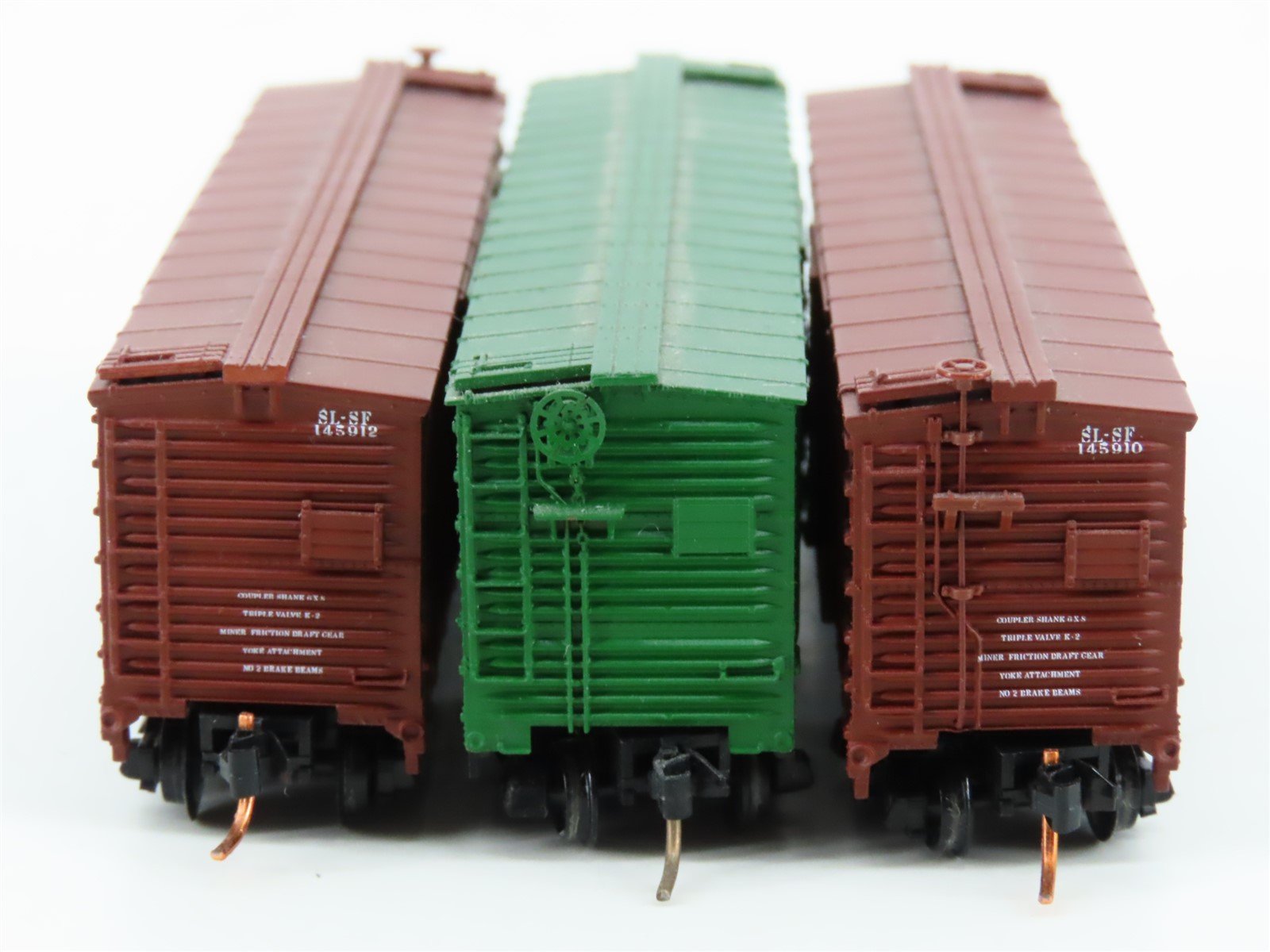 LOT of 3 N Scale Kadee Micro-Trains MTL Atlas SL-SF/M&STL Single Door Box Cars