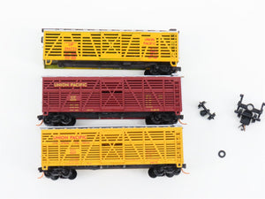 LOT of 3 N Scale Atlas & MRC OSL/UP Union Pacific Railroad Stock Cars