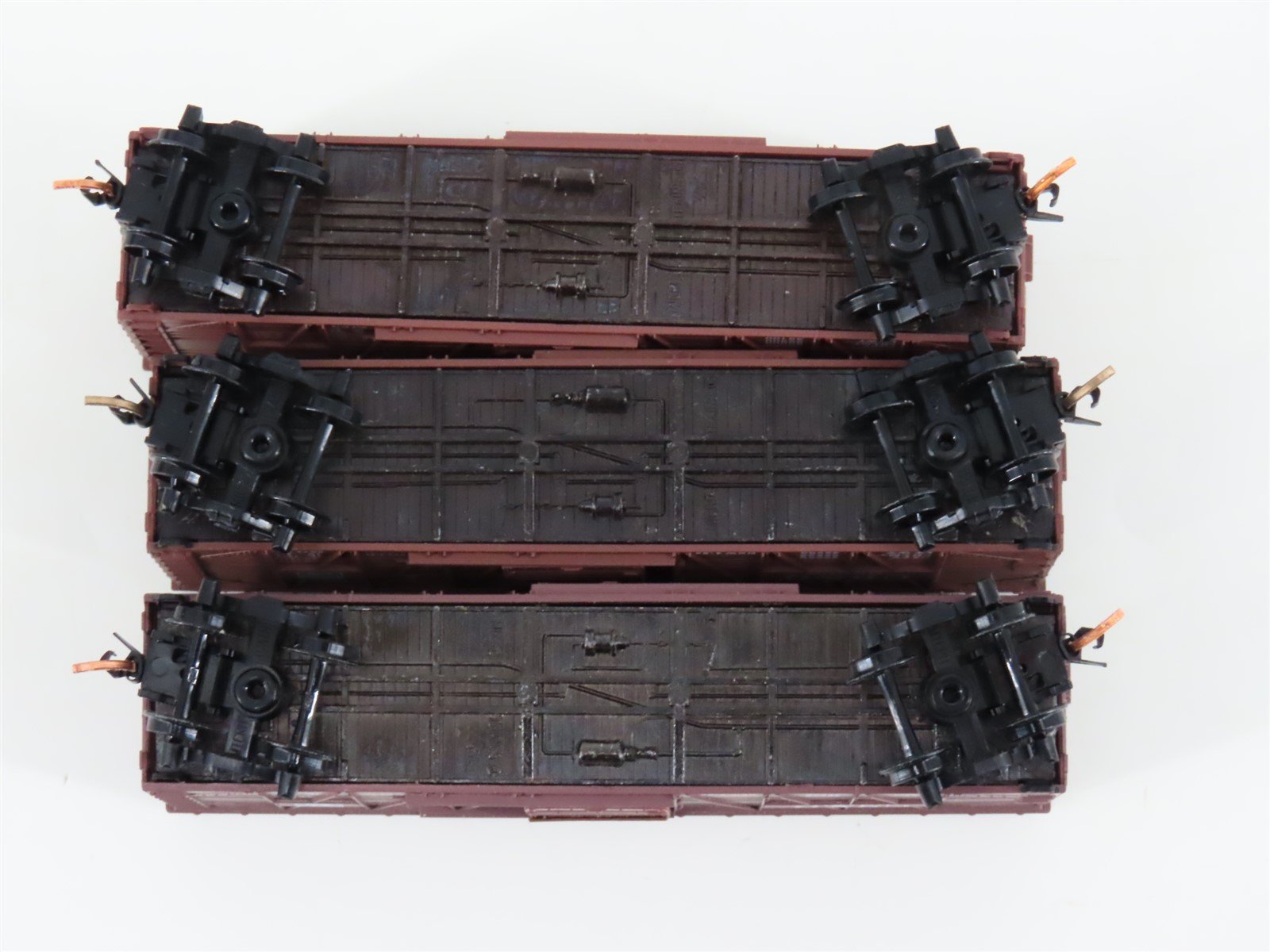 LOT of 3 N Micro-Trains MTL WP Western Pacific / CB&Q Burlington Stock Cars