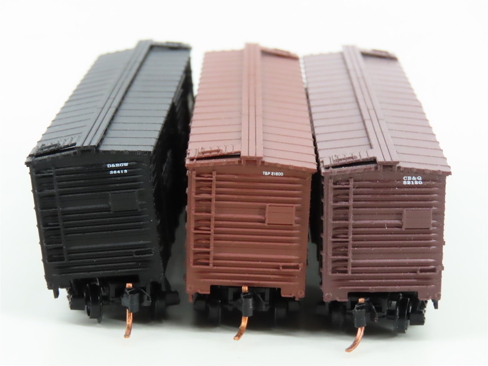 LOT of 3 N Scale Micro-Trains MTL CB&Q/D&RGW/T&P Railroad Stock Cars