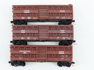 LOT of 3 N Scale Micro-Trains MTL ACL/N&W/C&O Railroad Stock Cars