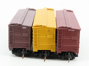 LOT of 3 N Scale Micro-Trains MTL MKT/CB&Q/MILW Railroad Stock Cars