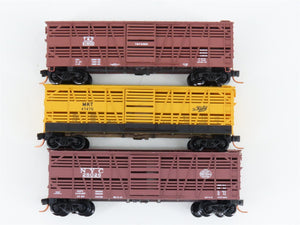 LOT of 3 N Scale Micro-Trains MTL T&P/MKT/NYC Railroad Stock Cars