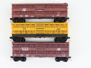 LOT of 3 N Scale Micro-Trains MTL T&P/MKT/NYC Railroad Stock Cars