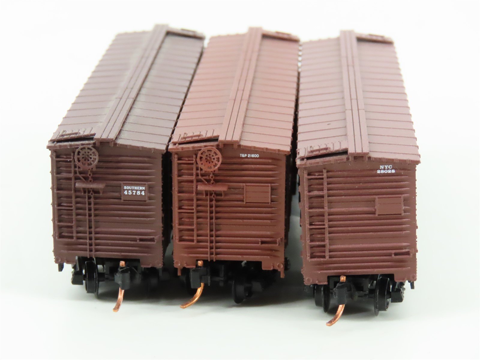LOT of 3 N Scale Micro-Trains MTL SOU/T&P/NYC Railroad Stock Cars