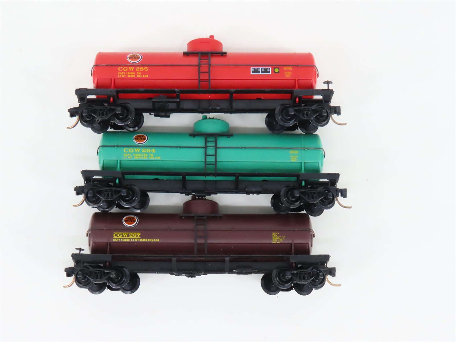 LOT of 3 N Micro-Trains MTL CGW Chicago Great Western Single Dome Tank Cars