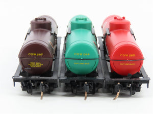 LOT of 3 N Micro-Trains MTL CGW Chicago Great Western Single Dome Tank Cars