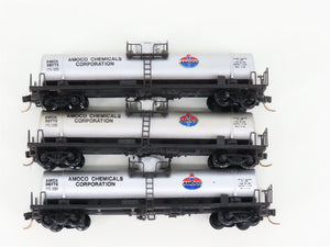 LOT of 3 N Scale KATO AMOX Amoco Chemicals Single Dome Tank Cars