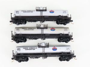 LOT of 3 N Scale KATO AMOX Amoco Chemicals Single Dome Tank Cars