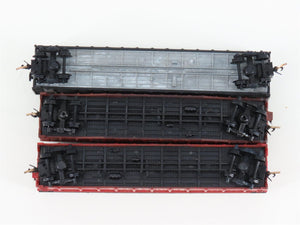LOT of 3 N Scale Trix/AHM CNW-CBQ Railway Gondola Cars