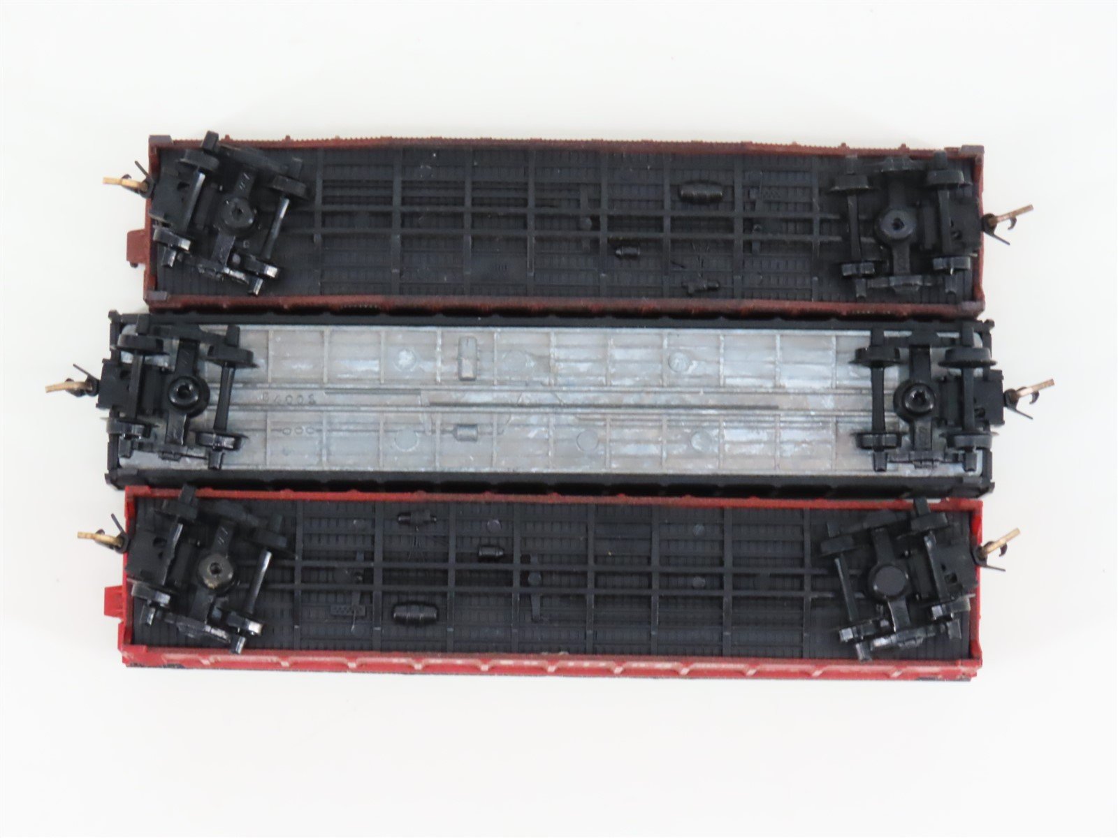 LOT of 3 N Scale Trix/AHM CNW-CBQ Railway Gondola Cars