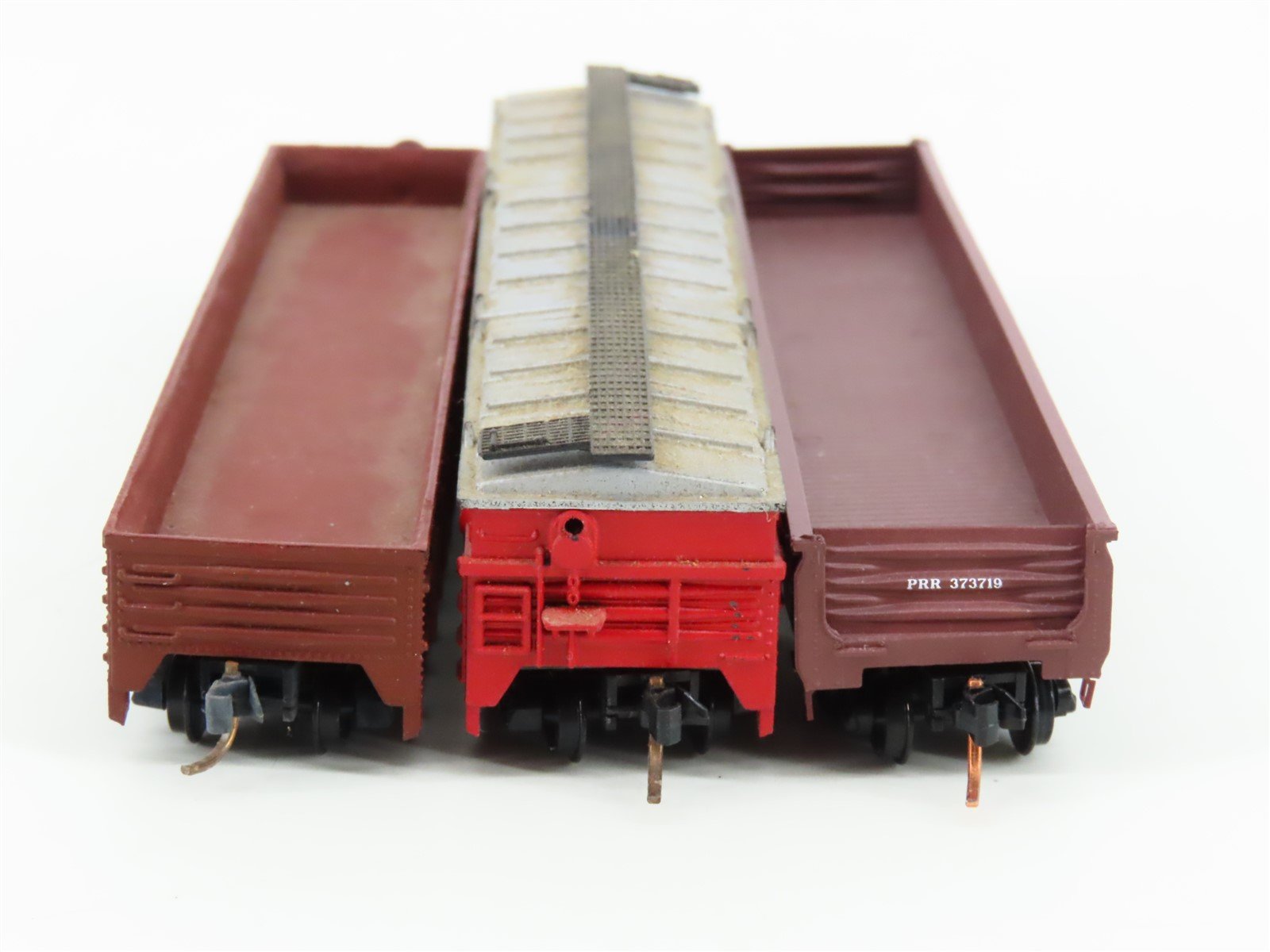 LOT of 3 N Scale Trix/Micro-Trains PPR Pennsylvania/CBQ Burlington Gondola Cars