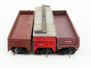 LOT of 3 N Scale Trix/Micro-Trains PPR Pennsylvania/CBQ Burlington Gondola Cars