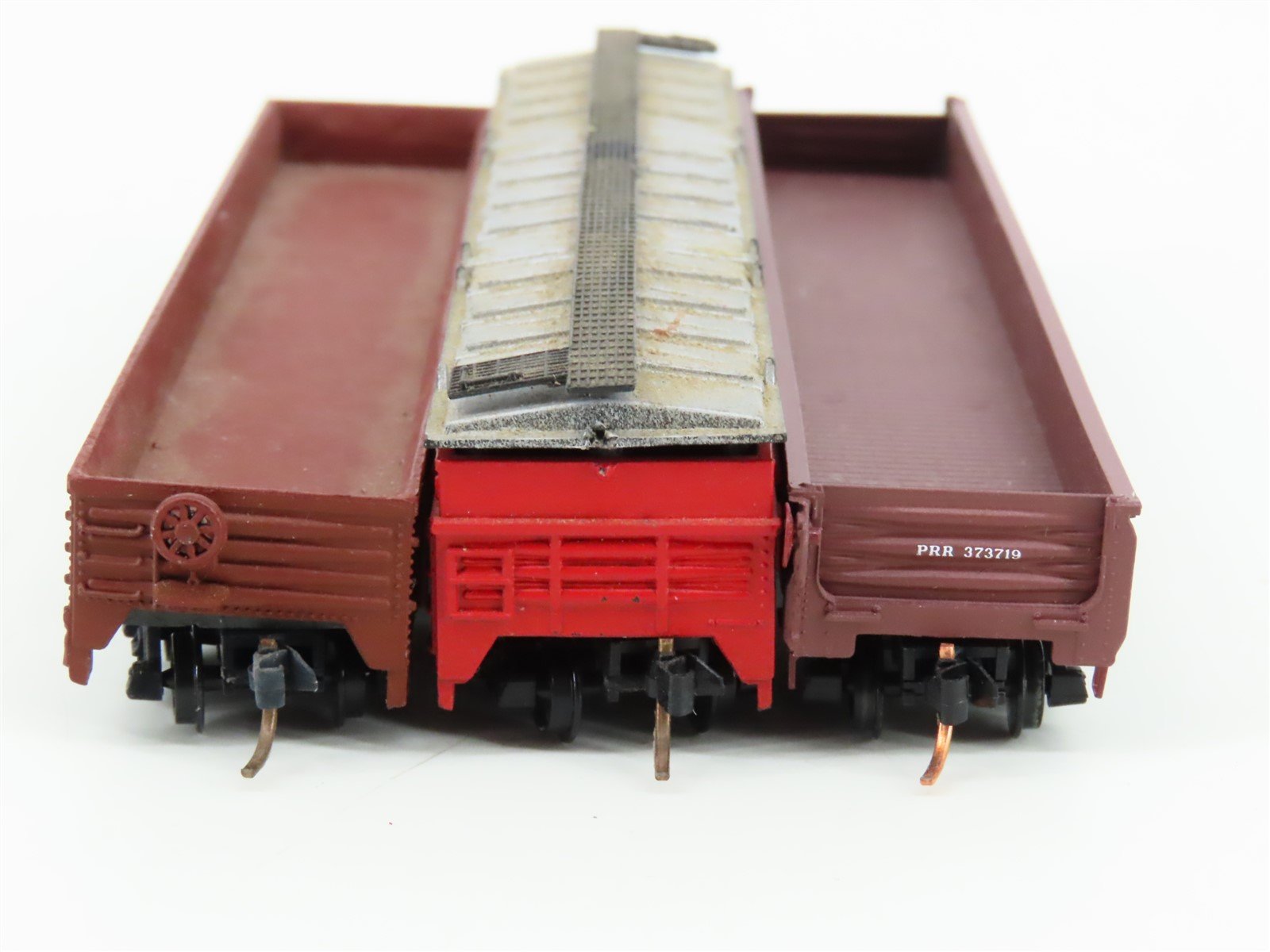 LOT of 3 N Scale Trix/Micro-Trains PPR Pennsylvania/CBQ Burlington Gondola Cars