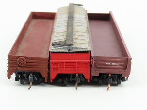 LOT of 3 N Scale Trix/Micro-Trains PPR Pennsylvania/CBQ Burlington Gondola Cars