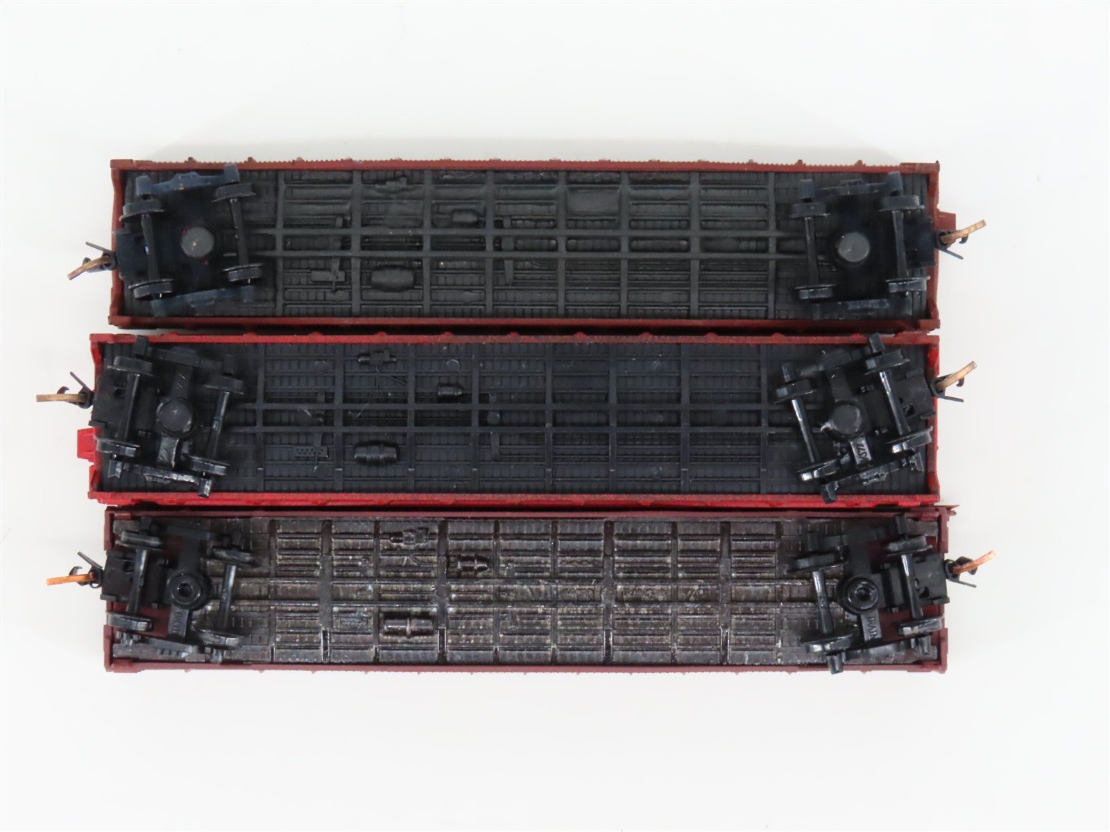 LOT of 3 N Scale Trix/Micro-Trains PPR Pennsylvania/CBQ Burlington Gondola Cars