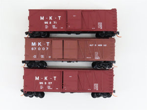 LOT of 3 N Scale Atlas MKT Missouri Kansas Texas 40' Woodside Boxcars