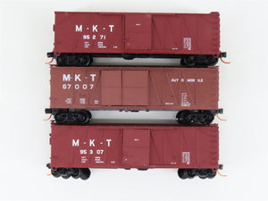 LOT of 3 N Scale Atlas MKT Missouri Kansas Texas 40' Woodside Boxcars