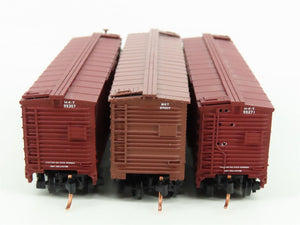 LOT of 3 N Scale Atlas MKT Missouri Kansas Texas 40' Woodside Boxcars