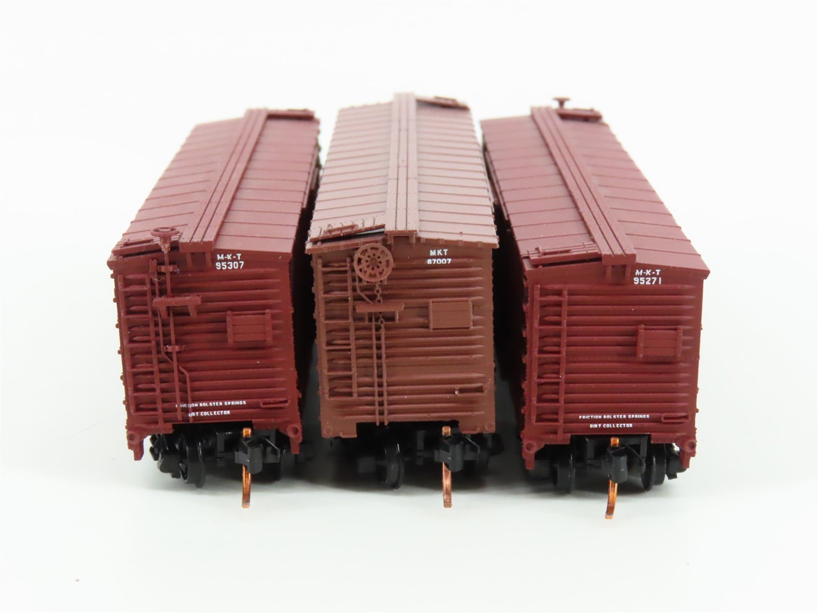 LOT of 3 N Scale Atlas MKT Missouri Kansas Texas 40' Woodside Boxcars