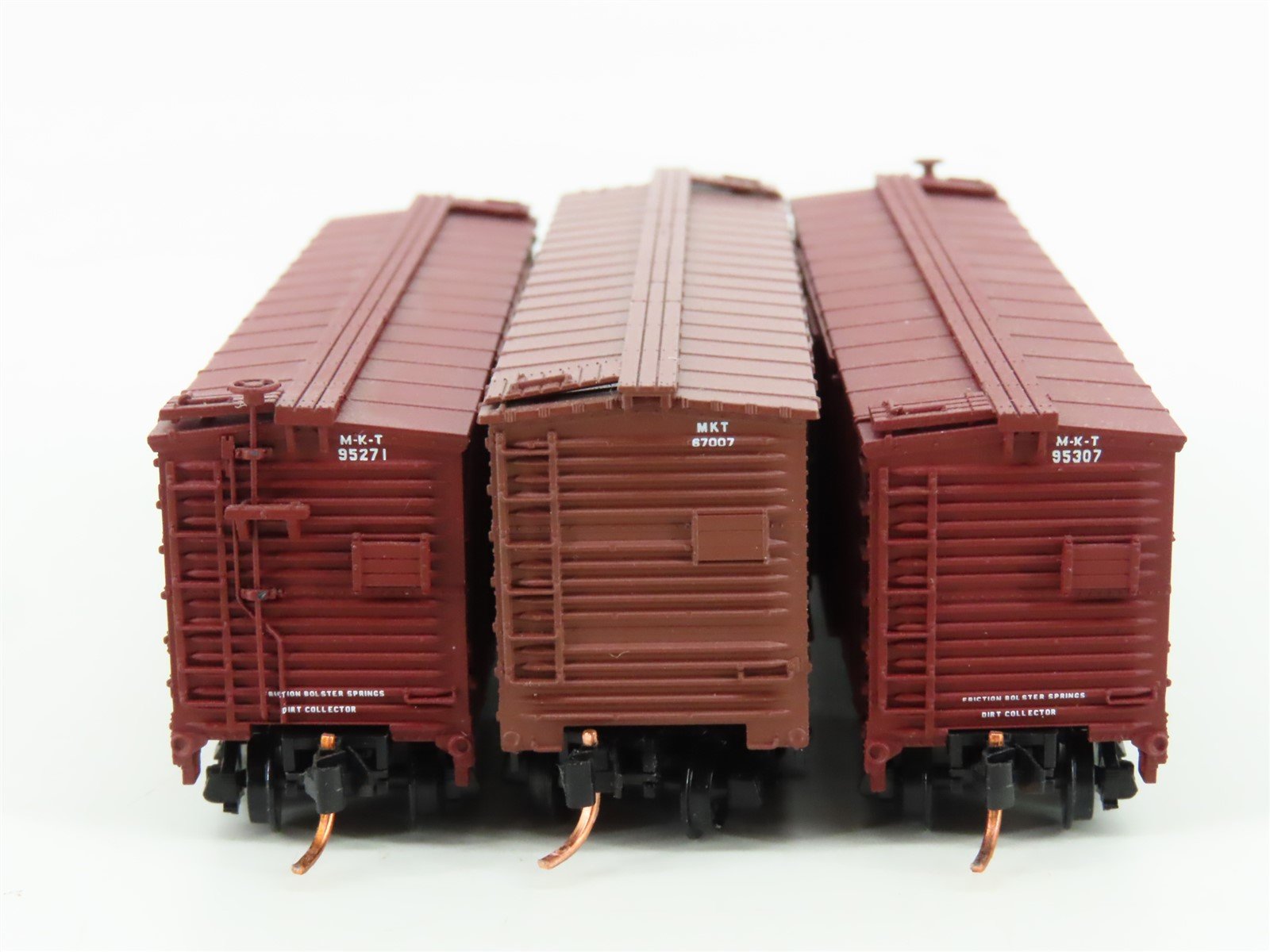 LOT of 3 N Scale Atlas MKT Missouri Kansas Texas 40' Woodside Boxcars