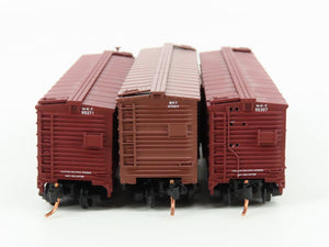 LOT of 3 N Scale Atlas MKT Missouri Kansas Texas 40' Woodside Boxcars