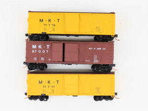 LOT of 3 N Scale Atlas MKT Missouri Kansas Texas 40' Woodside Boxcars
