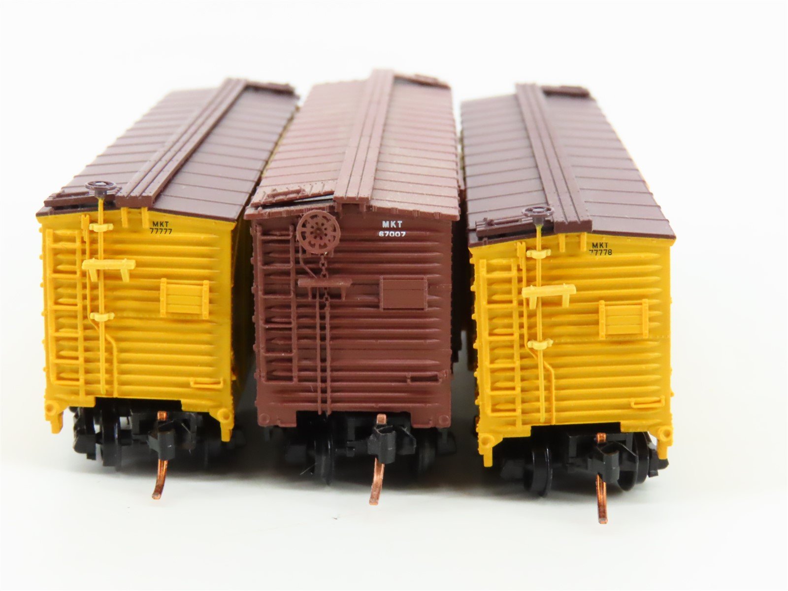 LOT of 3 N Scale Atlas MKT Missouri Kansas Texas 40' Woodside Boxcars
