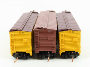 LOT of 3 N Scale Atlas MKT Missouri Kansas Texas 40' Woodside Boxcars