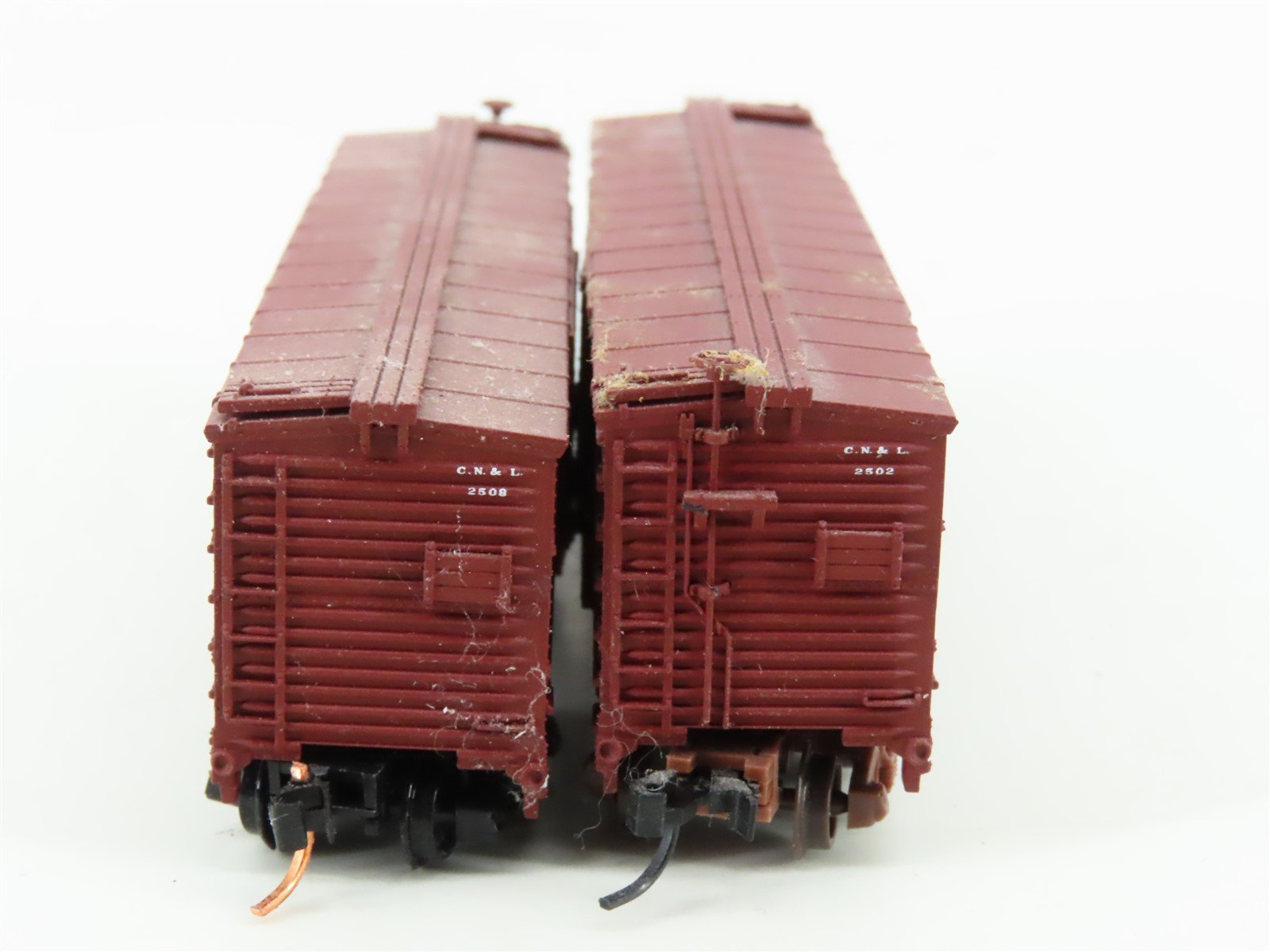 LOT of 2 N Scale Atlas CN&L Columbia Newbery & Laurens 40' Woodside Boxcars