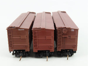 LOT of 3 N Scale Micro-Trains MTL CBQ Burlington 40' Woodside Boxcars