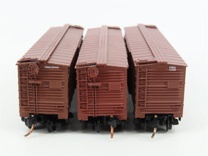 LOT of 3 N Scale Micro-Trains MTL CBQ Burlington 40' Woodside Boxcars