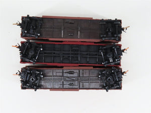 LOT of 3 N Scale Micro-Trains MTL/Atlas CBQ Burlington 40' Woodside Boxcars