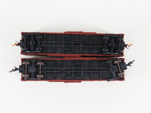 LOT of 2 N Scale Atlas RFP Railway 40' Woodside Boxcars
