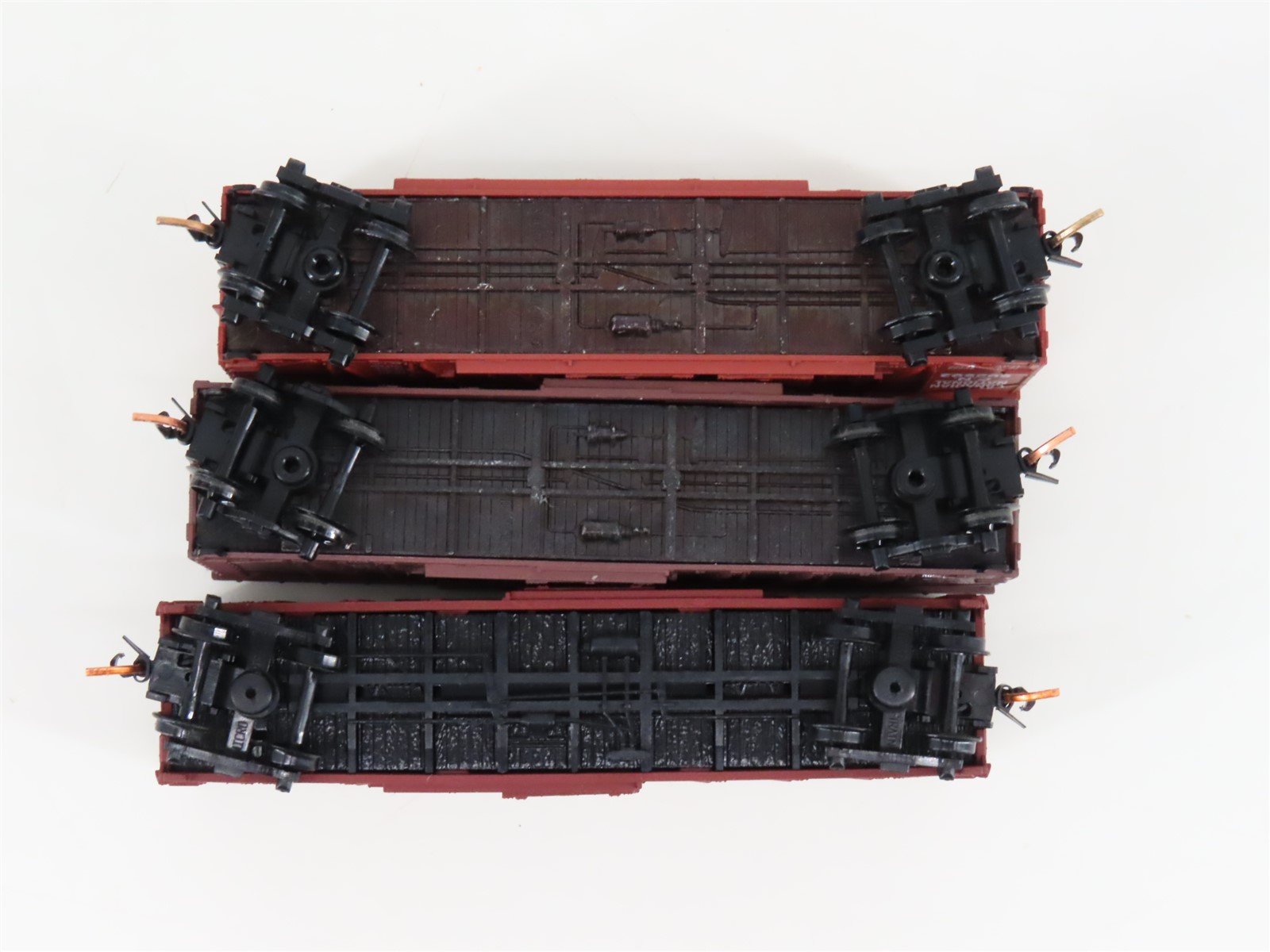 LOT of 3 N Scale Micro-Trains/Atlas CN/N&W/WP Railways 40' Woodside Boxcars