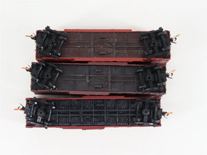LOT of 3 N Scale Micro-Trains/Atlas CN/N&W/WP Railways 40' Woodside Boxcars