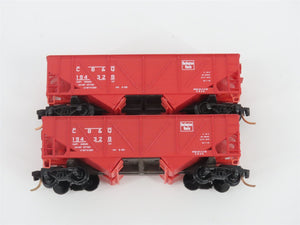 LOT of 6 N Scale Micro-Trains MTL CB&Q Burlington Route 2-Bay Open Hoppers