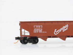 LOT of 2 N Scale Bluford Shops CB&Q Burlington Route 3-Bay Open Hoppers