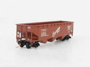 LOT of 2 N Scale Bluford Shops CB&Q Burlington Route 3-Bay Open Hoppers