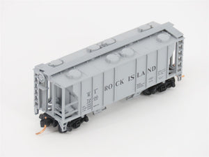 LOT of 3 N Scale Atlas & Arnold Rapido CNW/RI Railroad 2-Bay Covered Hoppers