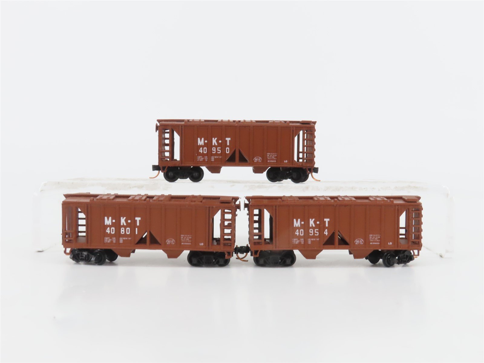 LOT of 3 N Scale M-K-T The Katy 2-Bay Covered Hoppers