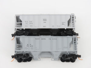 LOT of 4 N Scale Atlas NP/GN/M&STL/NAHX 2-Bay Covered Hoppers