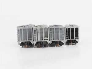 LOT of 4 N Scale Atlas NP/GN/M&STL/NAHX 2-Bay Covered Hoppers